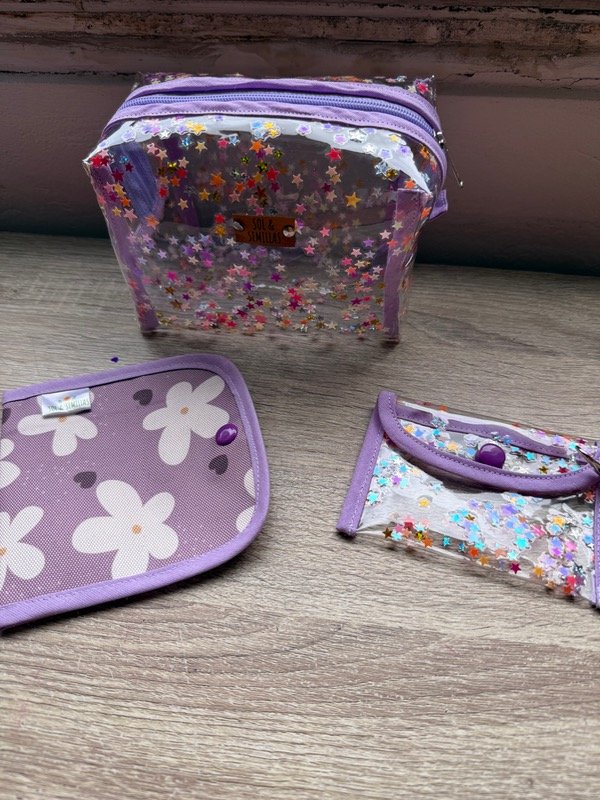 Producto - Set Cristal Flores Lila