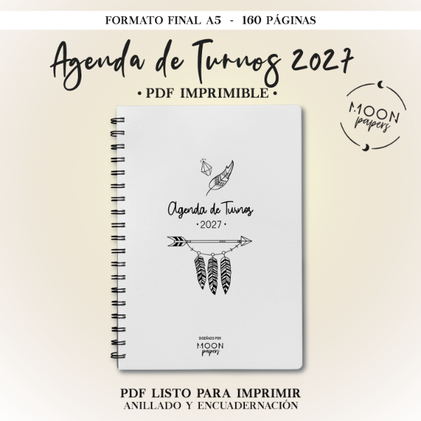 Producto - Agenda de Turnos 2027 - Boho - 0