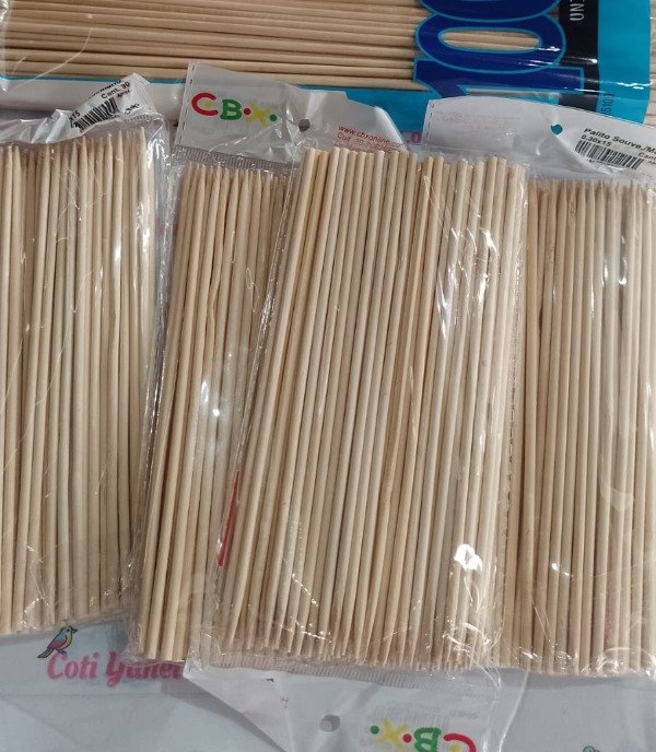 Producto - Palitos brochette CORTOS 15cm - PAQUETE X100