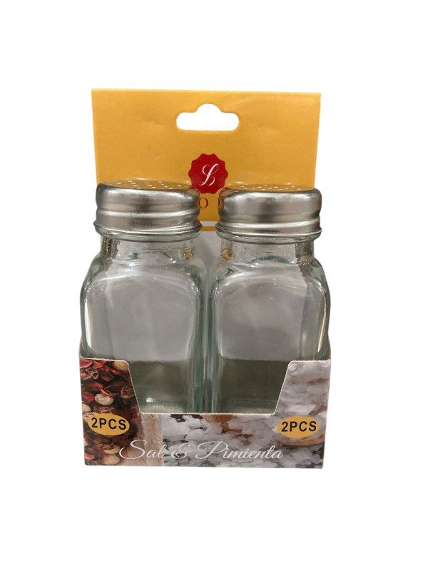 Producto - SET SALERO PIMENTERO VIDRIO 9CM 202504