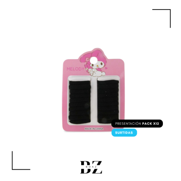 Producto - COLITAS TOALLA MINI  X 20 PCS X 12 SET COLOR NEGRO - 2104-1