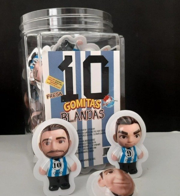 Producto - Gomitas Rellenas Jugadores Argentina - Pote por 30 unidades