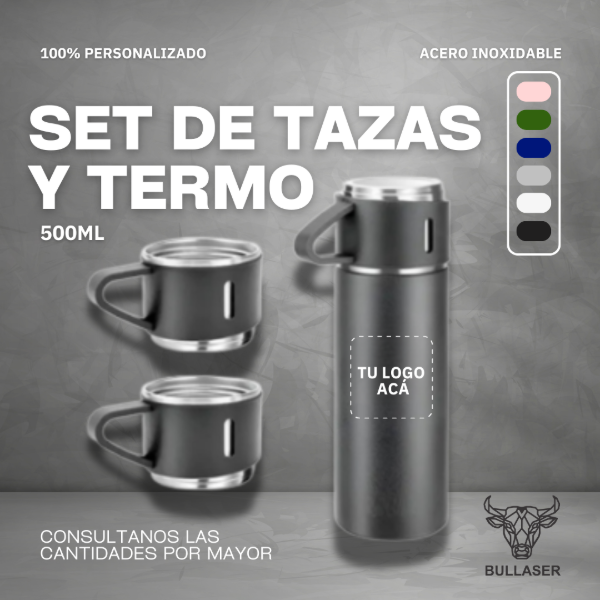 Producto - POR MAYOR -  Set de tazas y termo