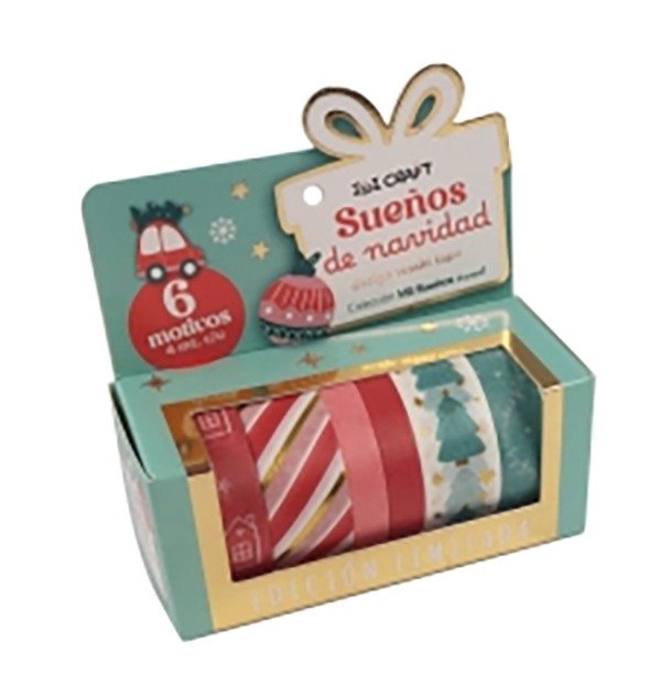Producto - WASHI TAPE BOX 7 ROLLOS de 4mts COLECCION NAVIDAD
