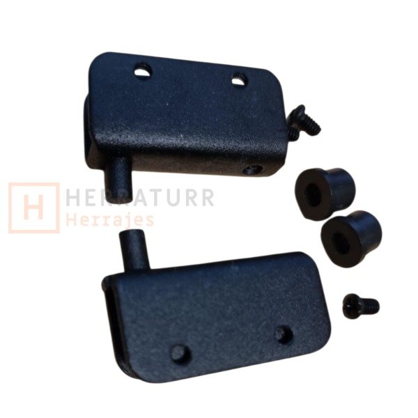 Producto - Bisagra para vidrio 5mm Negra Luan - FO350N