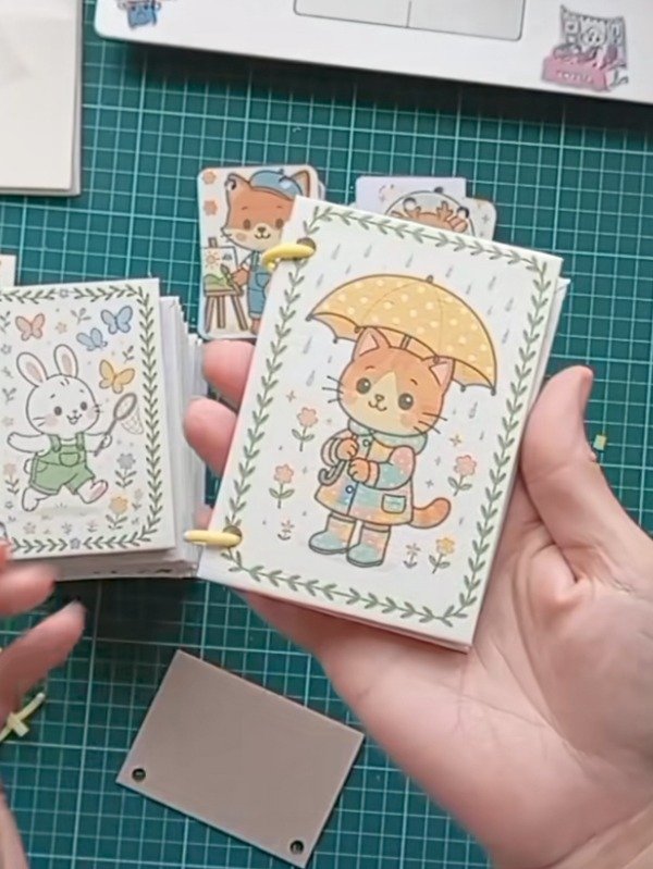 Producto - Imprimible Animalitos Vintage portadas e interiores A5 A6 A7