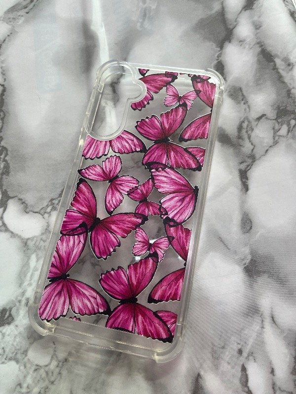 Producto - Case diseño de acrílico mariposas Samsung A16