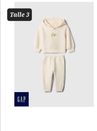 Producto - Conjunto buzo y pantalón gap talle 3 blanco