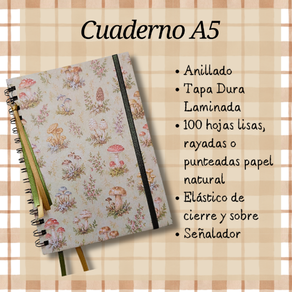Producto - Set de Journaling creativo + Diario. Edición Hongos - 1