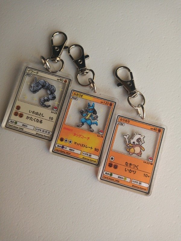 Producto - Llaveros Onix, Lucario y Cubone