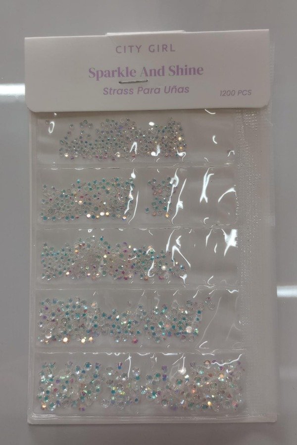 Producto - STRASS CITY GIRL 5 DIVISIONES BLANCO TORNASOLADO
