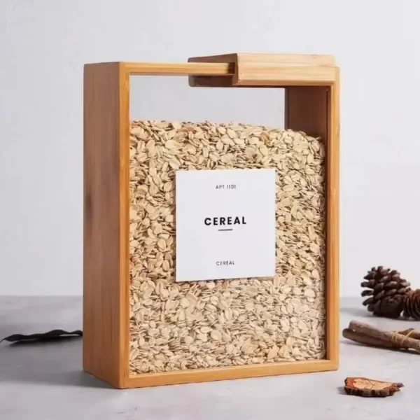 Producto - Frasco de acrílico hermetico con marco Bambu