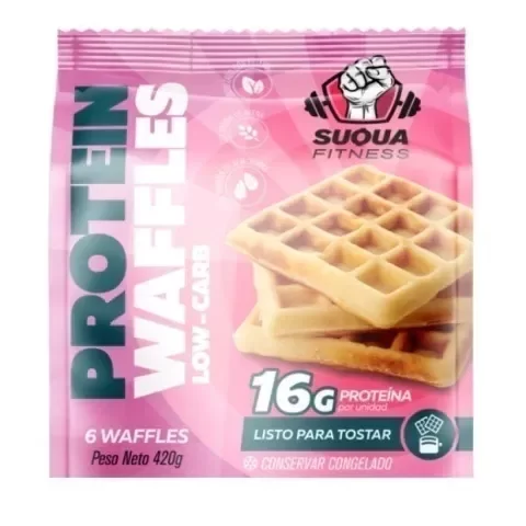 Producto - Waffle LOW CARB (16g proteina) x6u- SUQUA FITNESS