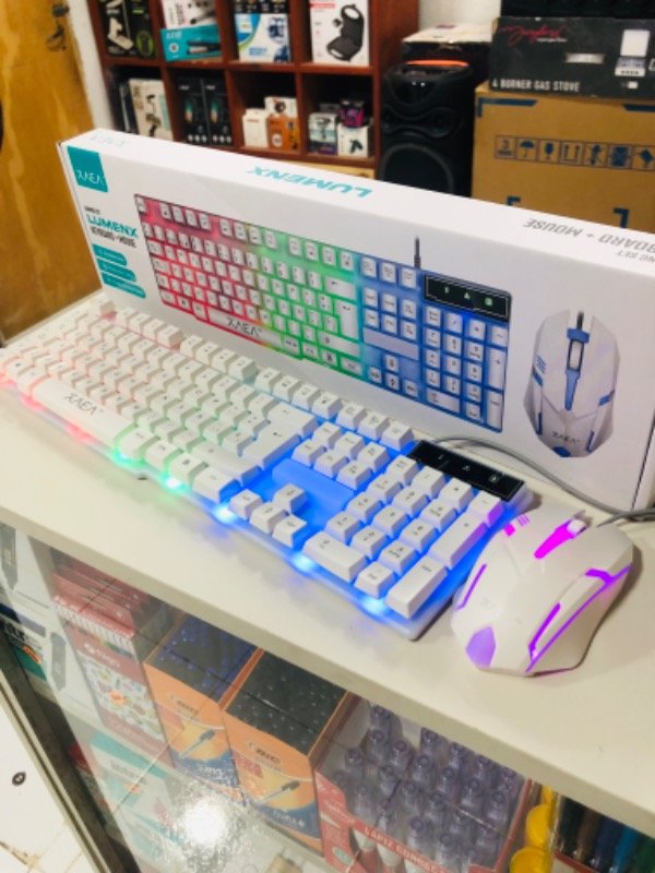Producto - Combo Gamer Teclado + Mouse Blanco