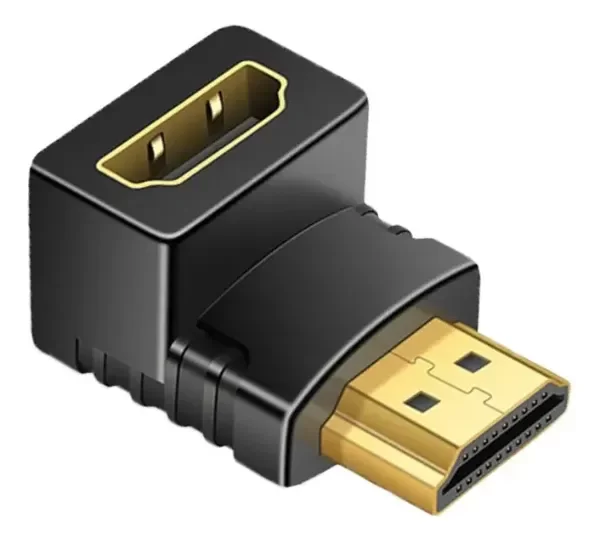 Producto - FICHA ADAPTADOR HDMI (MACHO) A HDMI (HEMBRA) CODO 90 GRADOS SKYWAY