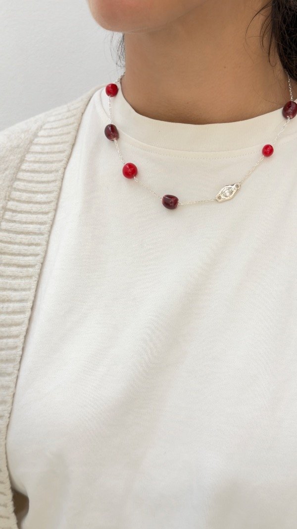 Producto - Collar plata mostacillas y cubic - 3