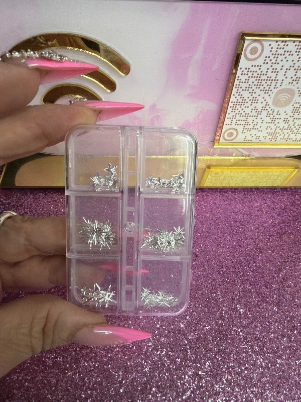 Producto - Apliques estrellas y destellos plateados