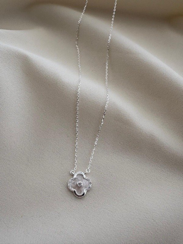 Producto - Collar FLOR VC NACAR 40 a 45cm - Plata 925