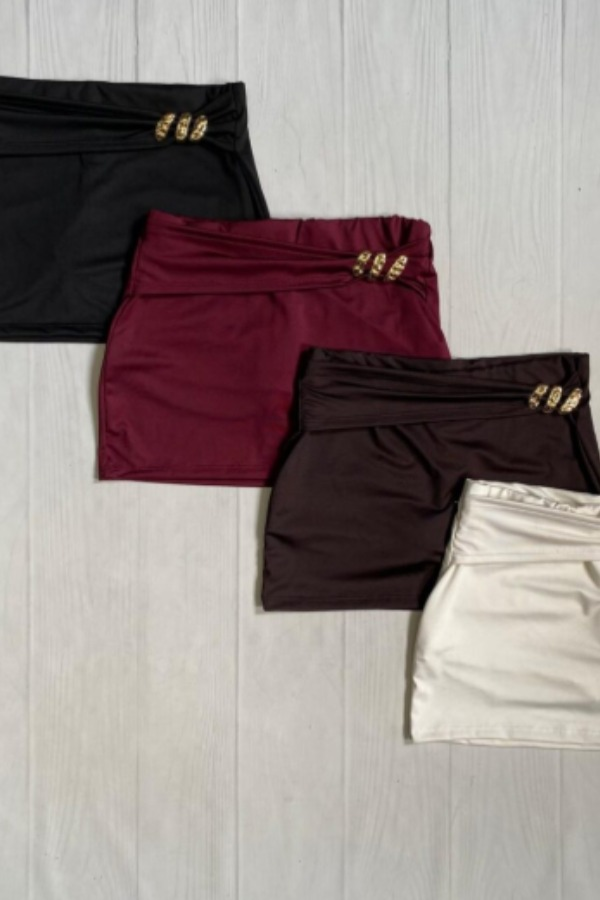 Producto - SHORT POLLERA TIRO BAJO CINTO ANILLO