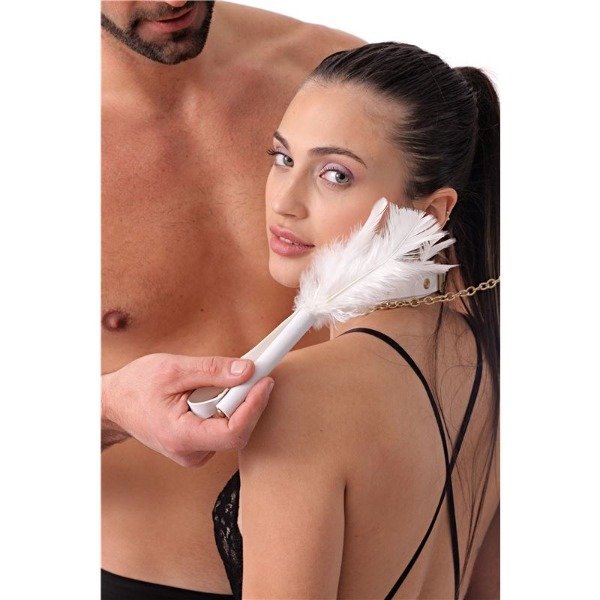Producto - Pluma Luxury Blanco Y Dorado