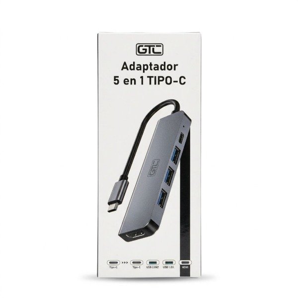 Producto - ADAPTADOR 5 EN 1 TIPO C GTC