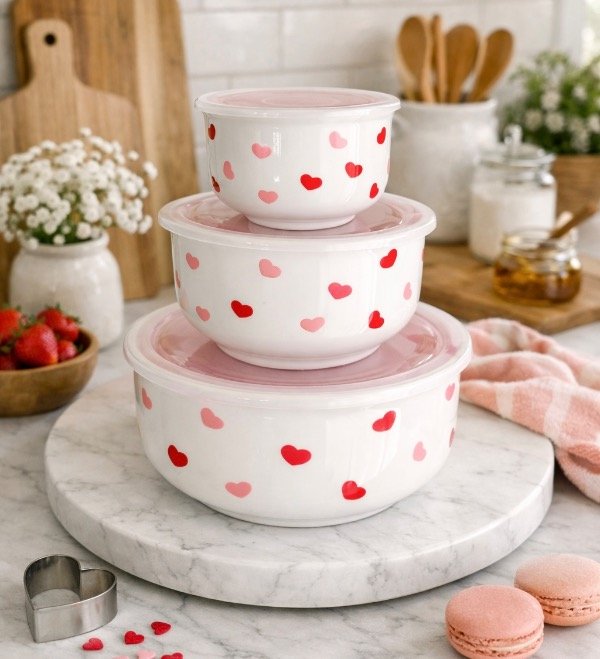 Producto - Set de 3 bowls Herméticos Love