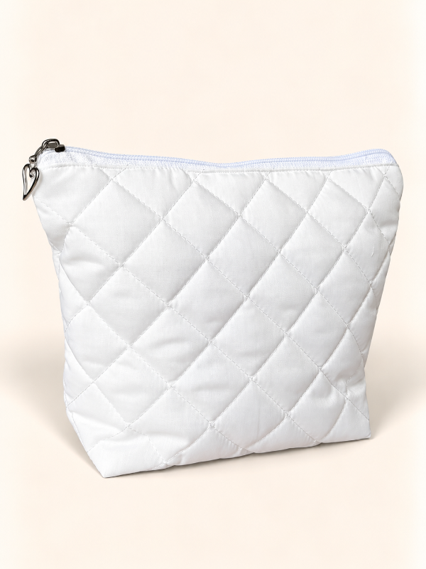 Producto - Neceser matelasseado blanco