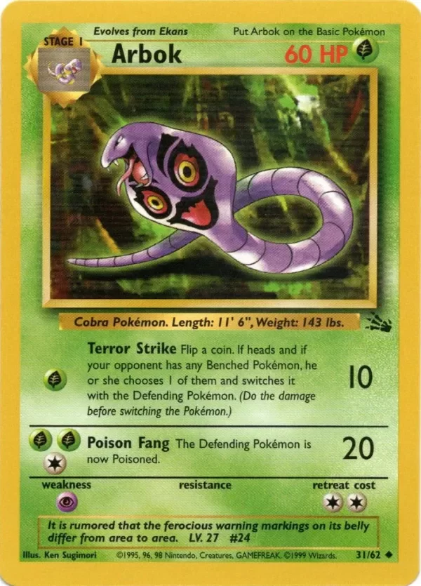 Producto - Arbok (31/62) [Fossil Unlimited]