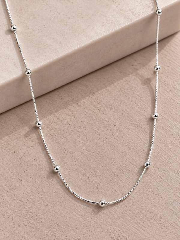 Producto - Collar acero blanco 003 50cm