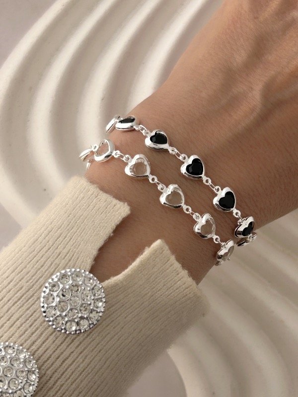 Producto - PULSERA CON CORAZONES CUBICS 1410