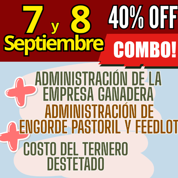 Producto - COMBO 3 CURSOS:Gestión Ganadera + Costo del Ternero + Engorde Pastoril y Feedlot - 0