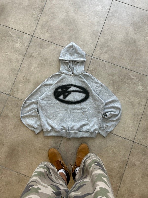 Producto - ZIP HOODIE OUD GRIS/NEGRO