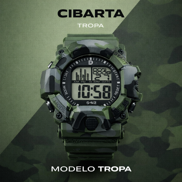 Producto - Reloj deportivo 2063 TROPA Militar Camuflado Verde