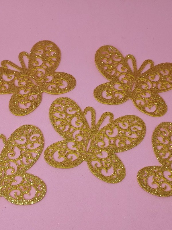 Producto - Mariposas c/brillo dorada-grande