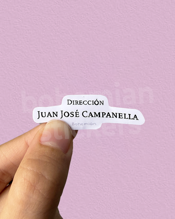 Producto - DIRIGIDO POR JUAN JOSE CAMPANELLA - Sticker Individual Campanella