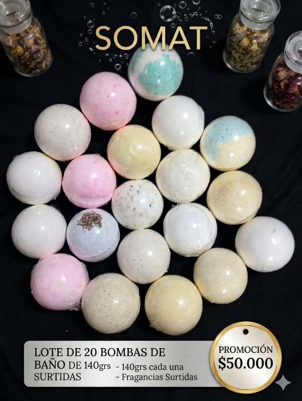 Producto - LOTE 20 Bombas de baño surtidas 140grs