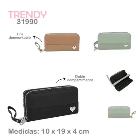 Producto - Billetera Mujer Doble Cierre Trendy 31990