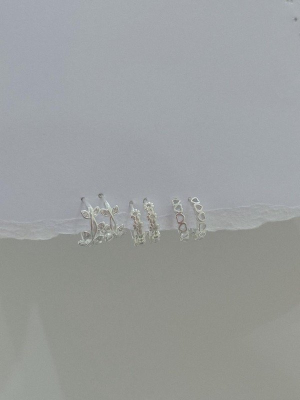 Producto - Aros  clip hojitas con cubic