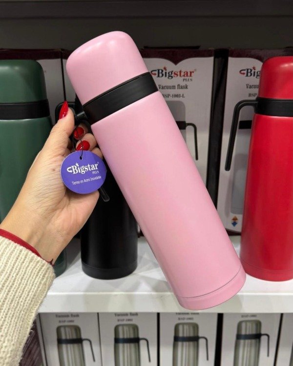 Producto - TERMO MEDIA MANIJA ROSA