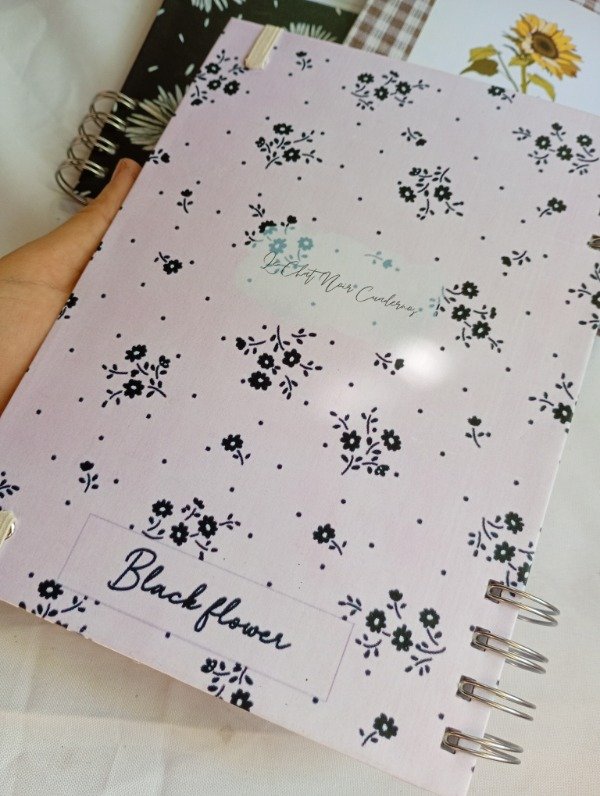Producto - SketchBook A5 black flower - 1