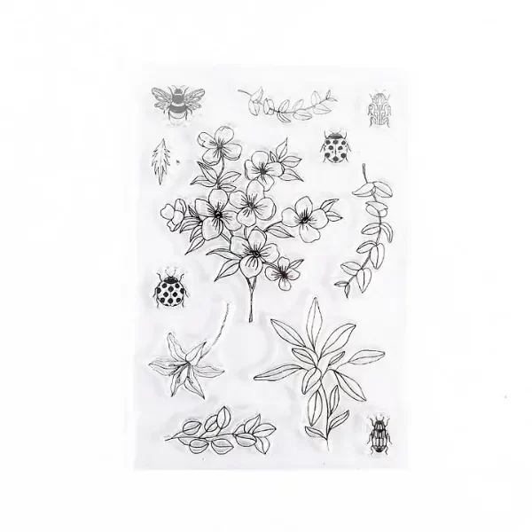 Producto - Sellos de silicona - Hierba y Flores