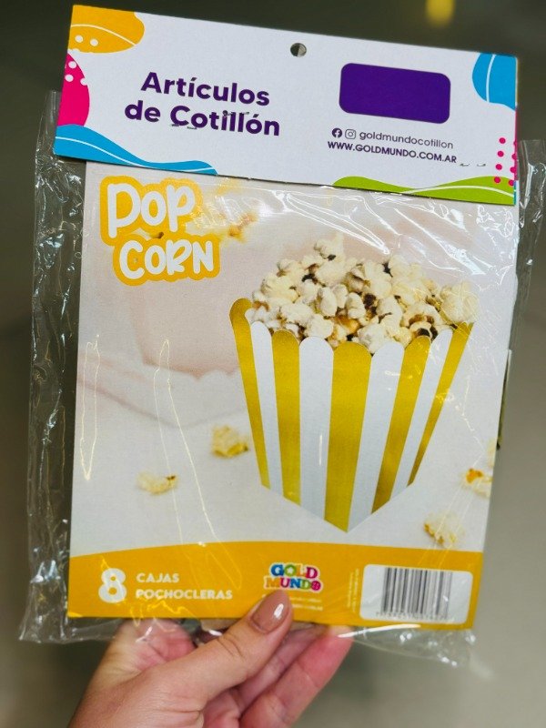 Producto - Cajas pochocleras rayas blanco y dorado x8u - 0