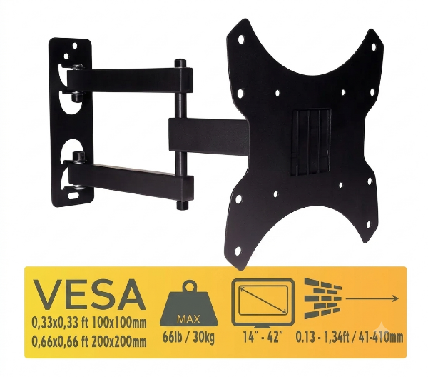 Producto - Soporte Led Articulado Doble Brazo de 14 a 42 Pulgadas - SPV40