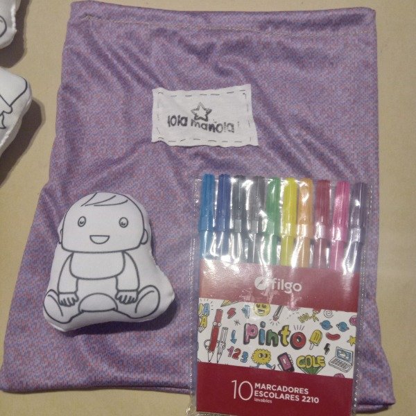 Producto - set 10 personitas para colorear