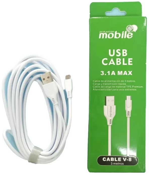 Producto - Cable Mobile Micro USB 3.1A 3 Metros