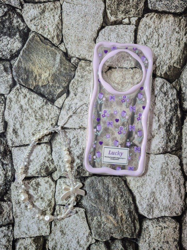 Producto - Funda tpu diseño con holder Xiaomi 14C flores lilas