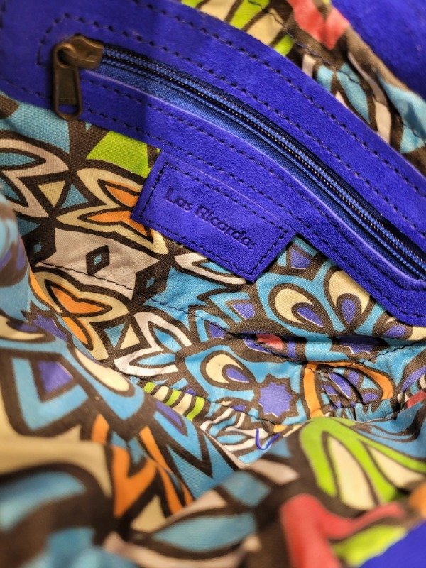 Producto - Cartera LAS RICARDAS nobuck azul - PRECIO: 36X - 2