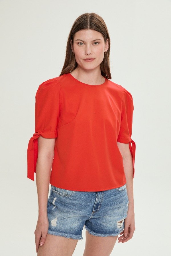 Producto - BLUSA MANGA PRINCESA CON LAZO