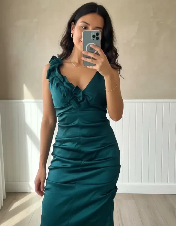 Producto - Vestido de coctel ajustado de tafeta elegante
