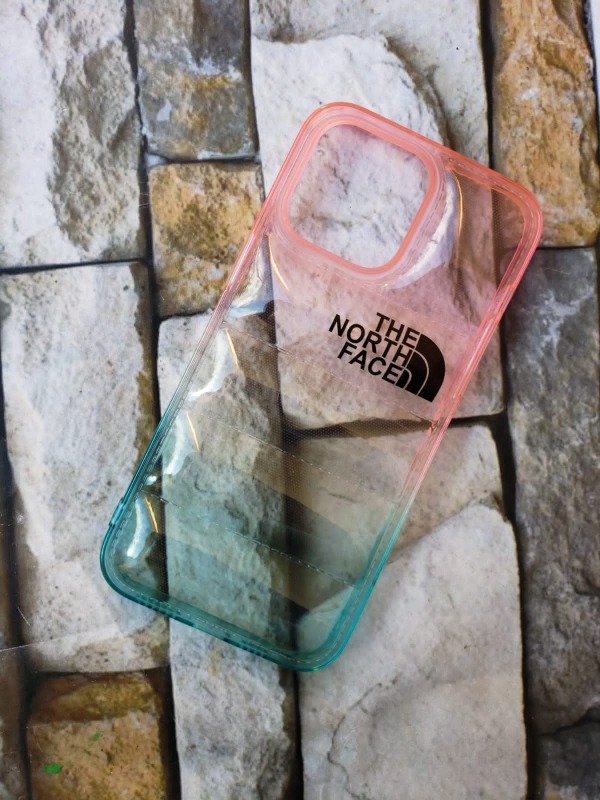 Producto - Funda puffer degradé Iphone 14 Pro Max rosa celeste